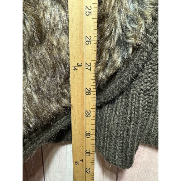 Ariat Womens Brown Faux Fur Sleeveless Open Front Long Vest Size Large‎ Cowgirl - Picture 5 of 6